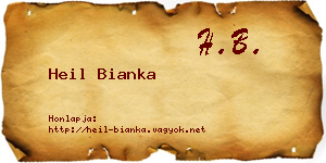 Heil Bianka névjegykártya
